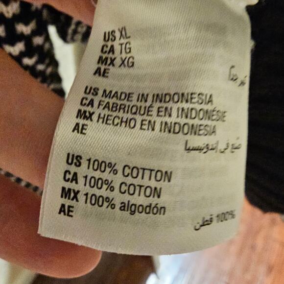 Karen Scott Knit Sweater Black White Polka Dot Retro Mod Preppy Y2K Academia - Picture 7 of 8